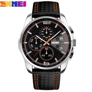 SKMEI New Men Sport Watch Leather Fashion